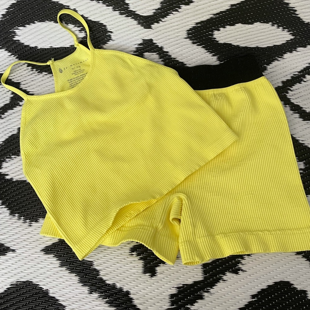 NWOT Free People Happiness Runs Shorts Set